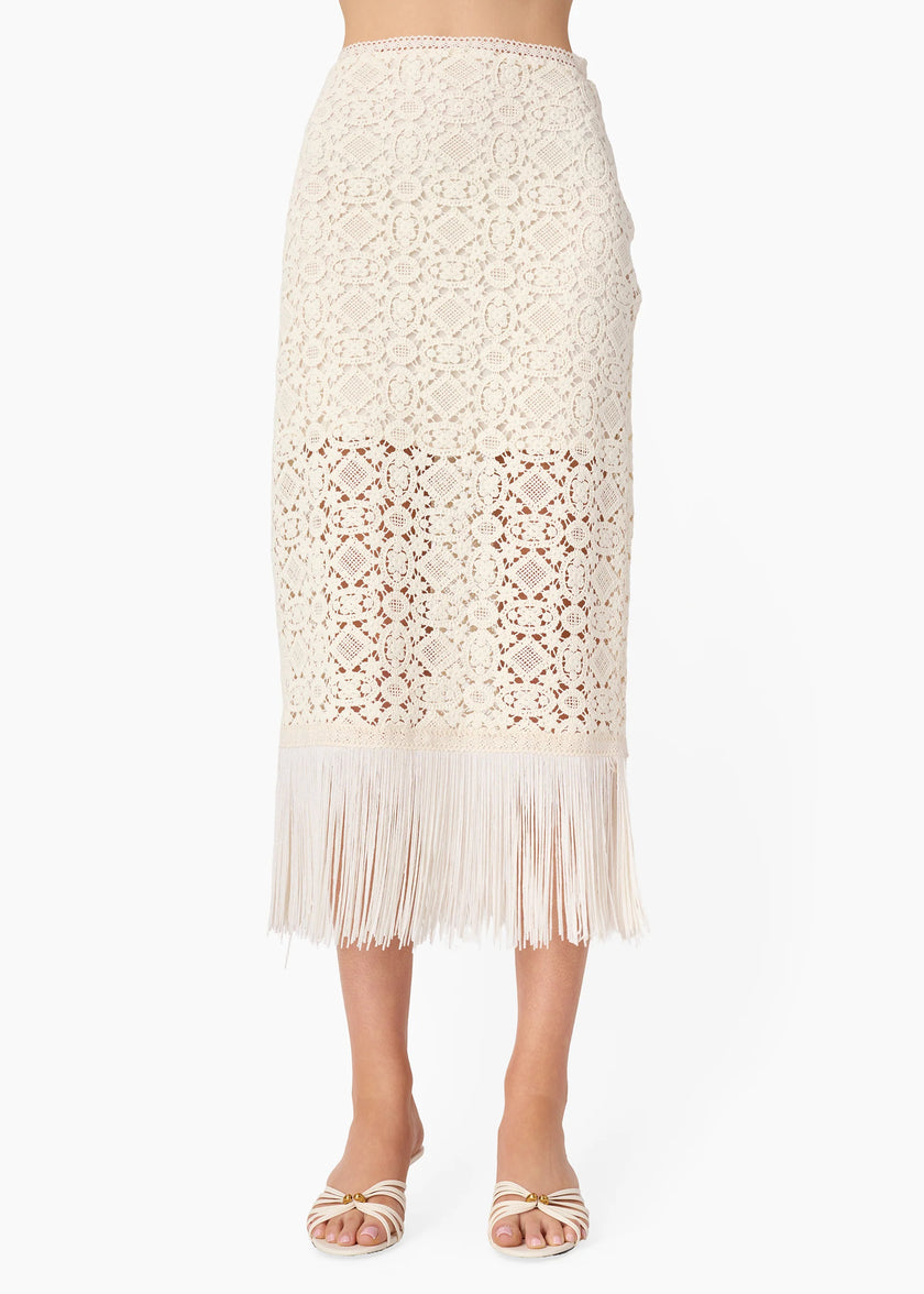 Cami NYC- Venezia Crochet Midi Skirt