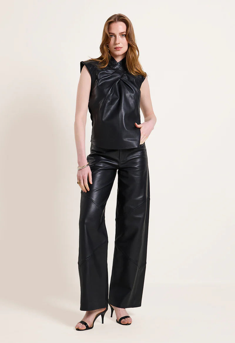 Simone Leather Top