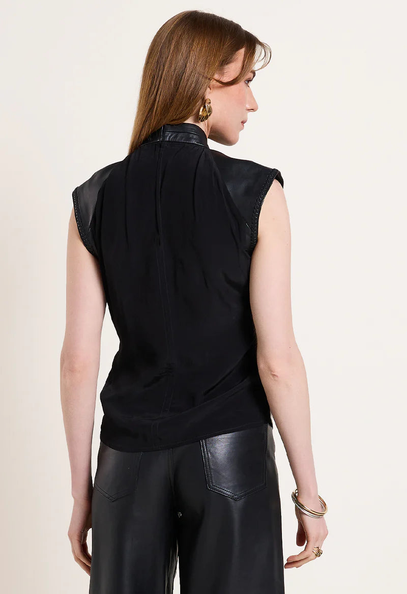 Simone Leather Top