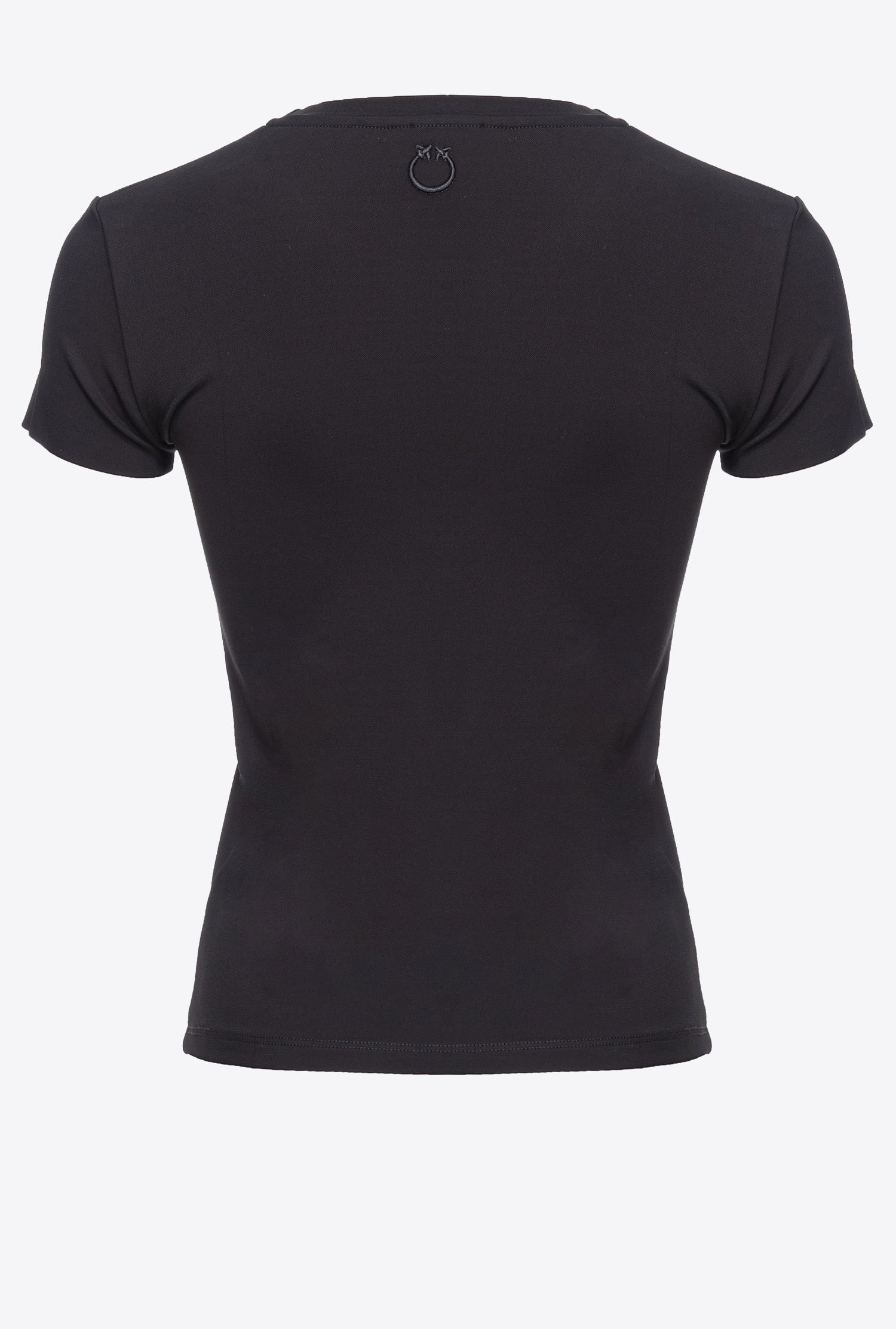 Black Spandex Fitted Tee