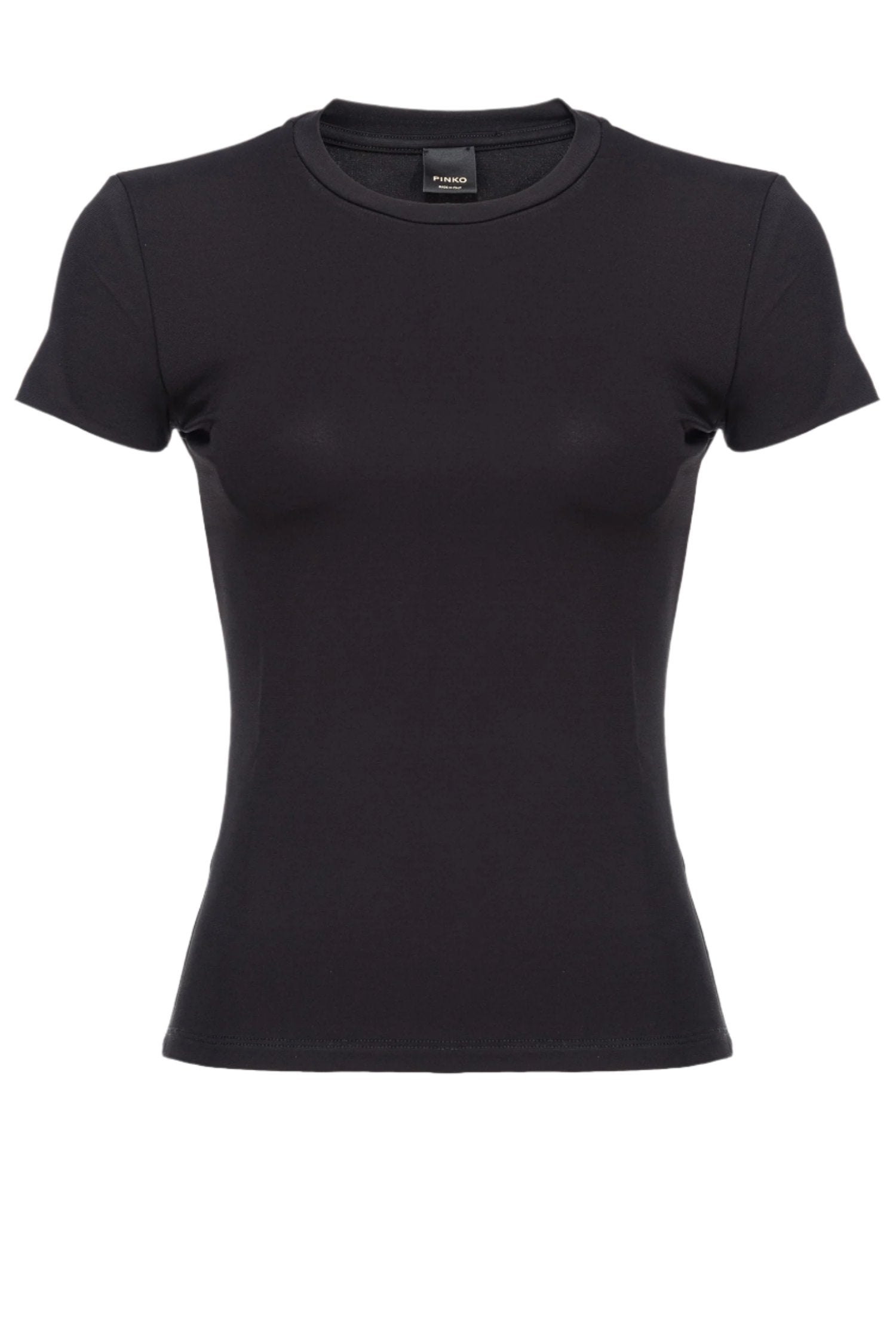 Black Spandex Fitted Tee