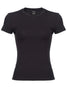 Black Spandex Fitted Tee