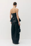 Sabina Musayev Archie Top in black. Available at Edit by Elaine Turner in Houston, TX. Model back View. 
