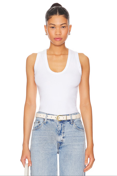 Jordan U Neck Ribbed Tank - Edit by Elaine Turner