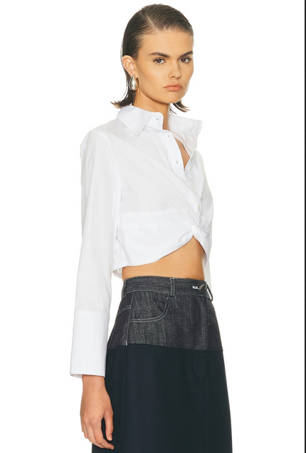 Twist Button Up Blouse