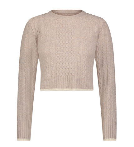 Cable Knit Crew Neck Sweater
