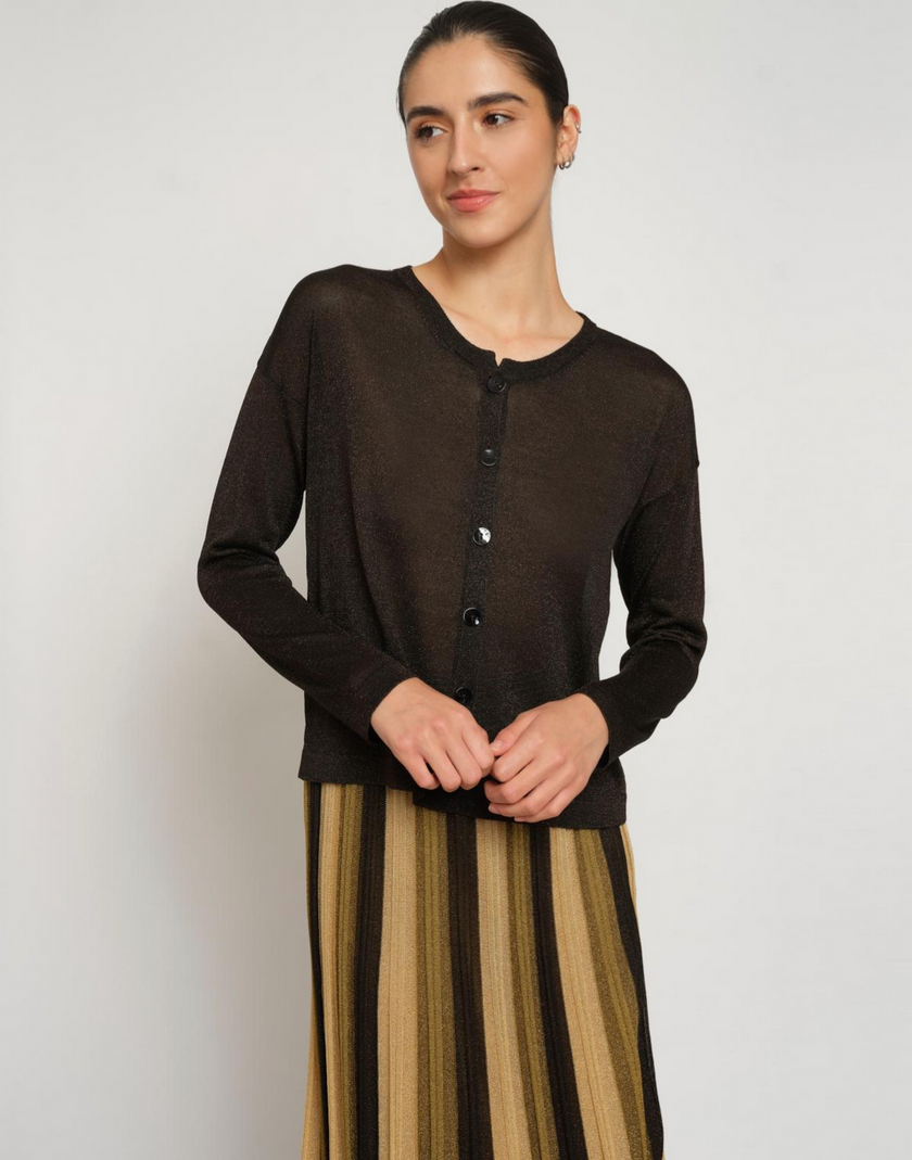 Gala Cardigan- Dark Brown