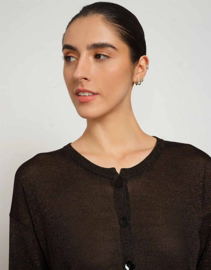 Gala Cardigan- Dark Brown