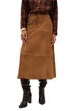 Massia Suede Midi Skirt