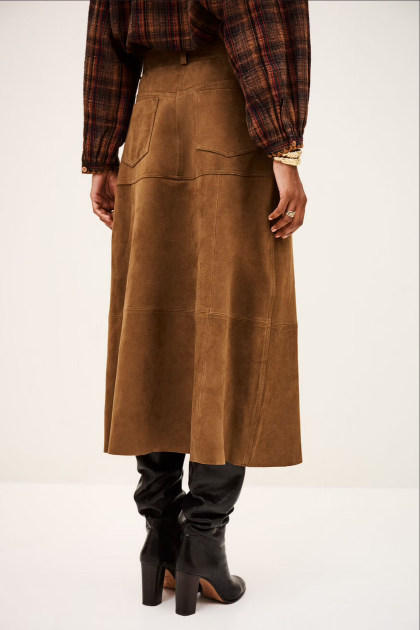 Massia Suede Midi Skirt