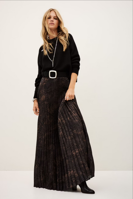 Howie Pleated Midi Skirt