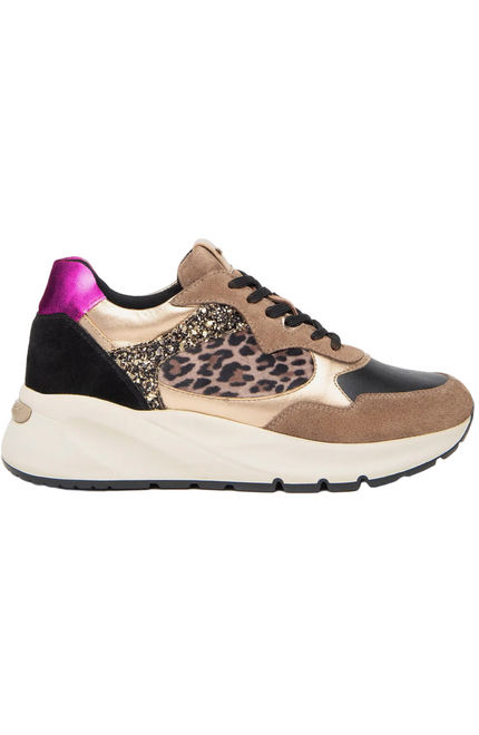 Mixed Media Cheetah Sneaker