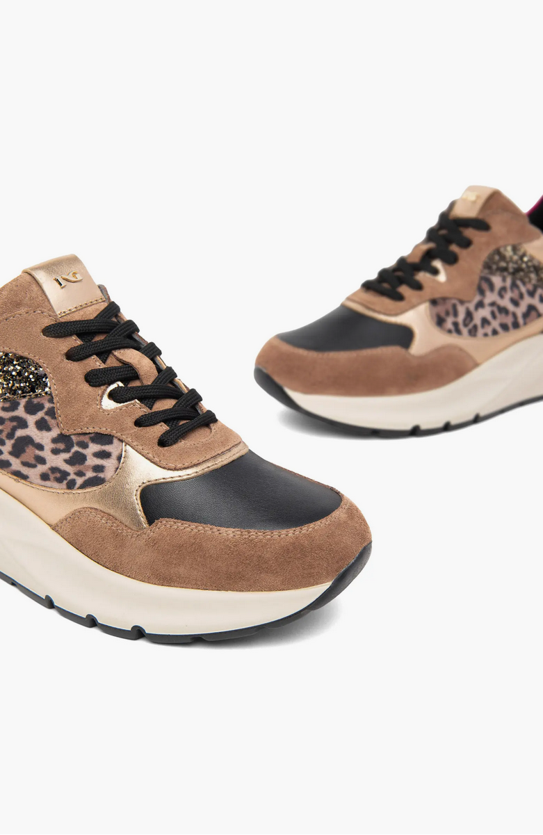 Mixed Media Cheetah Sneaker