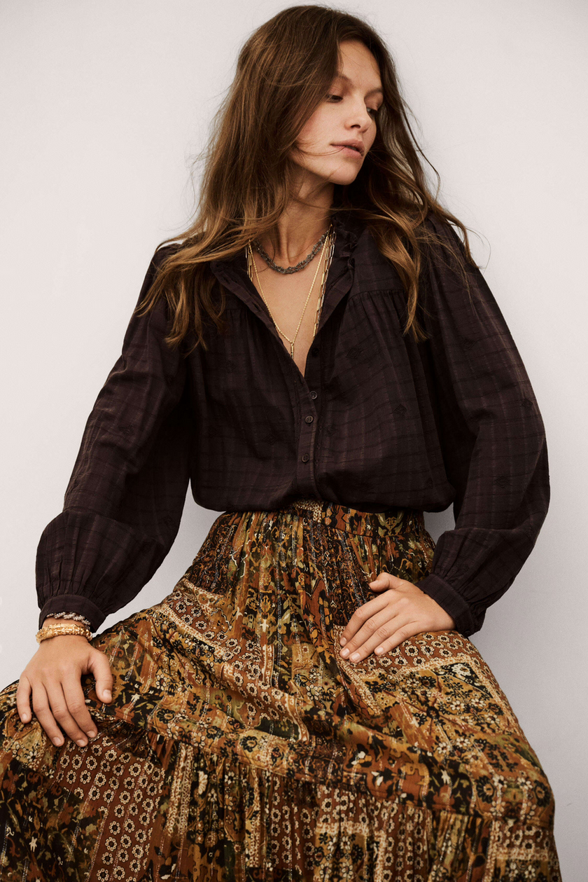 Pisca Long Printed Skirt