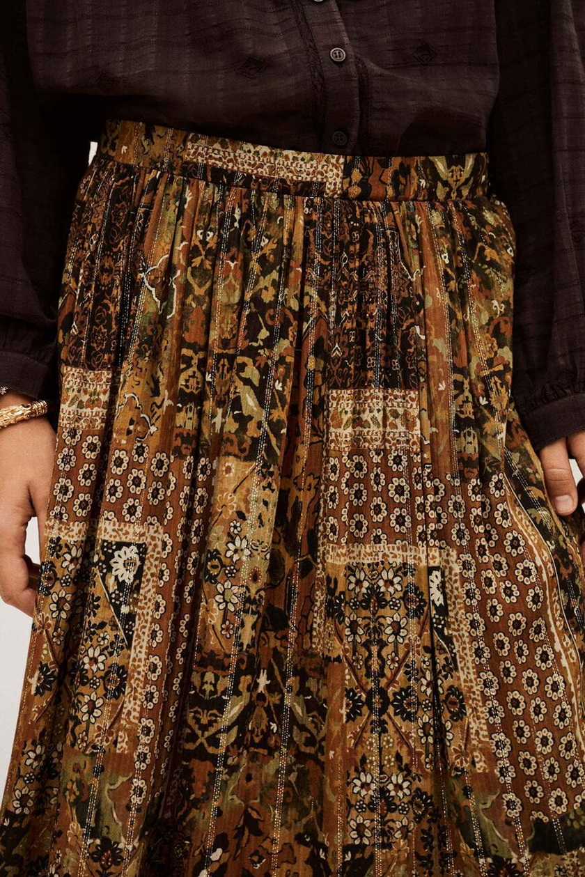 Pisca Long Printed Skirt