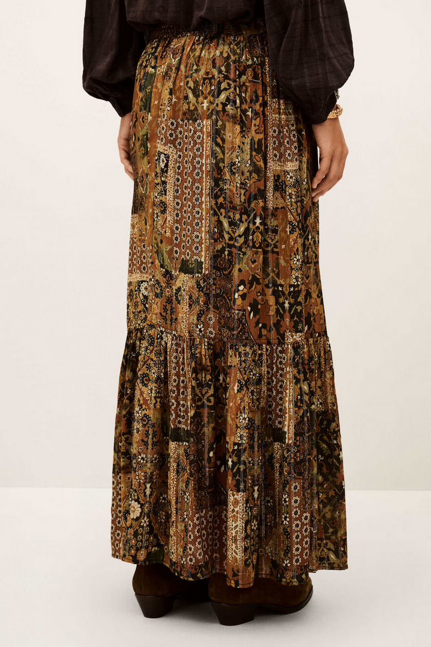 Pisca Long Printed Skirt