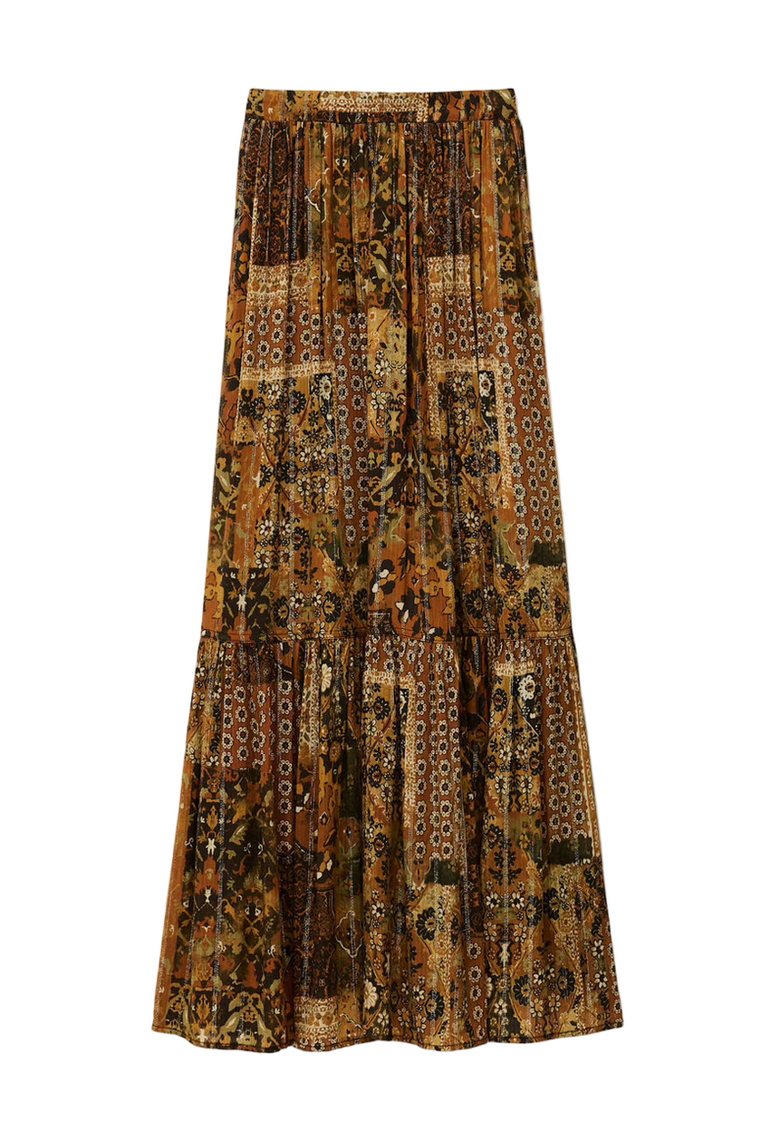 Pisca Long Printed Skirt