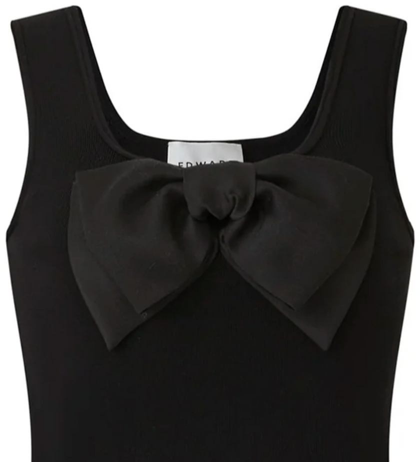 Knit Tank Top w/ Detachable Bow