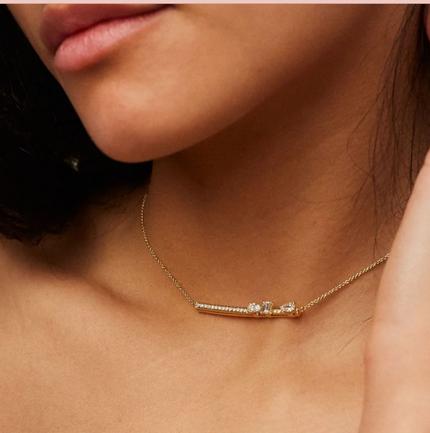 Caye Joillier Dizzy Slide Necklace-White Gold - Edit by Elaine Turner