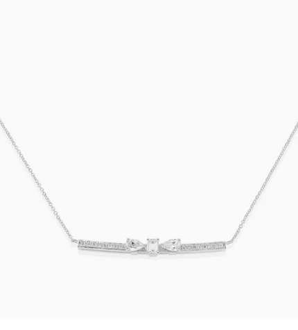 Caye Joillier Dizzy Slide Necklace-White Gold - Edit by Elaine Turner
