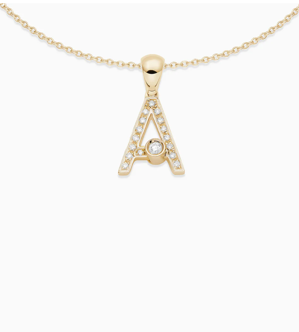 Caye Joaillier Joujou Diamond Initial Necklace - Edit by Elaine Turner