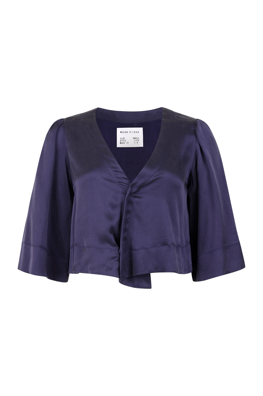 The Sueded Silk Lady- Navy