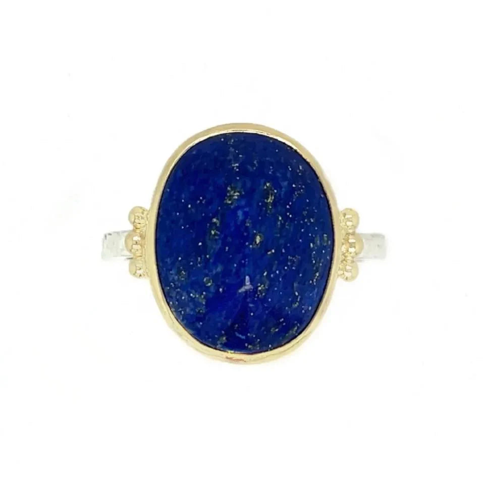 Emily Amay Lapis Sugarloaf Ring - Edit by Elaine Turner