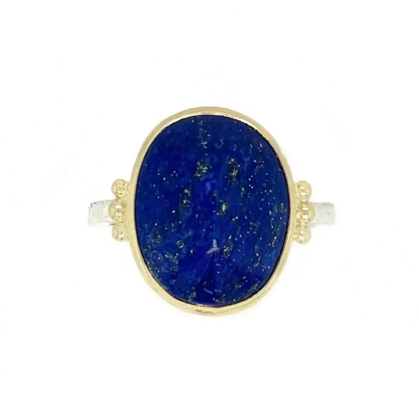 Emily Amay Lapis Sugarloaf Ring - Edit by Elaine Turner