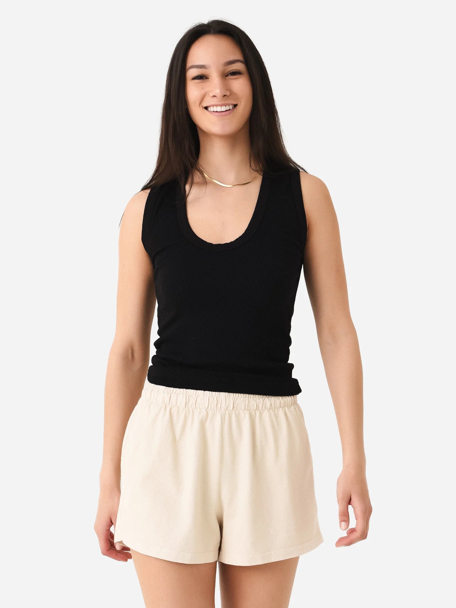Jordan U Neck Ribbed Tank