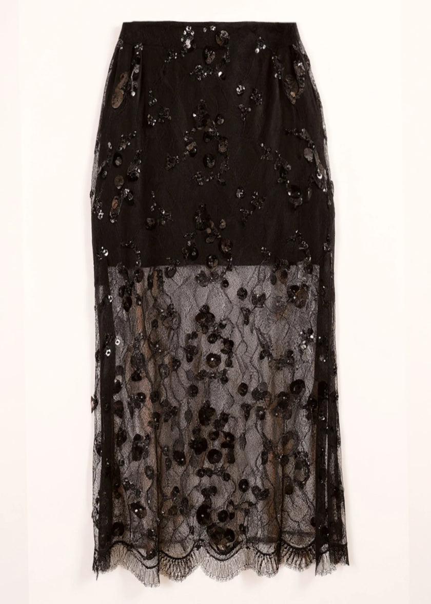 Aylin Sequin Lace Skirt