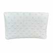 Bella Clutch- White Embossed Studded Leather