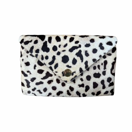 Bella Clutch- Ocelot Snow Leopard Haircalf