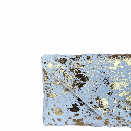 Bella Clutch - Metallic Cowhide