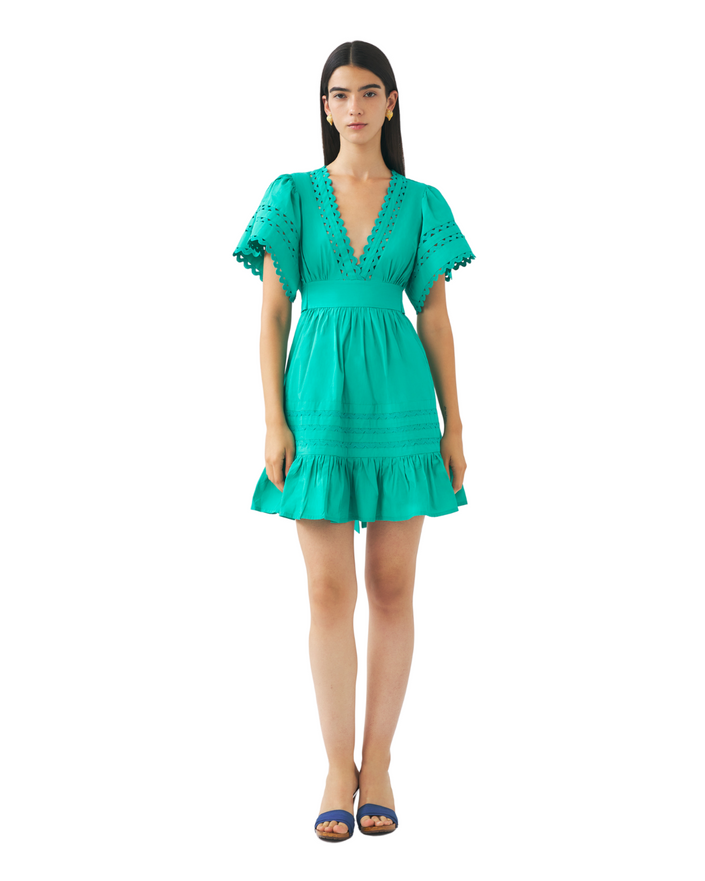 Rodo Teal Mini Dress