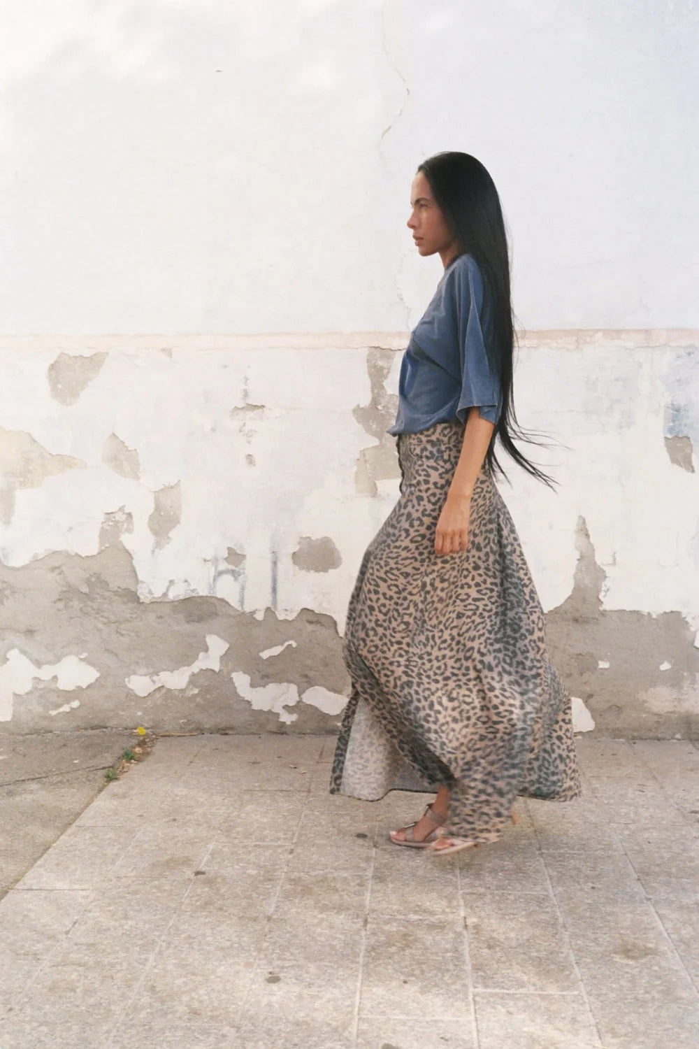 Natja Leopard Button Skirt