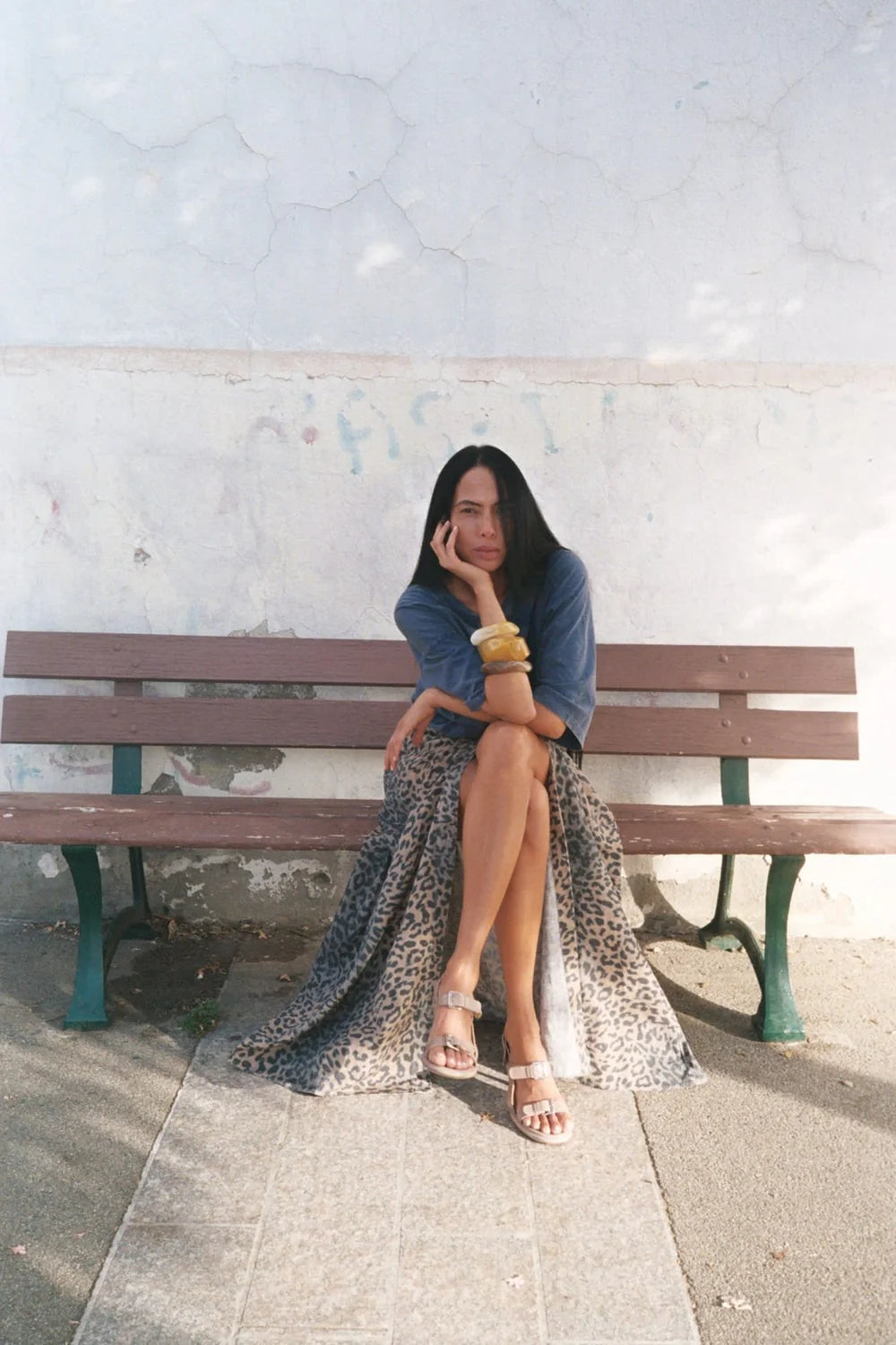 Natja Leopard Button Skirt