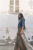 Natja Leopard Button Skirt