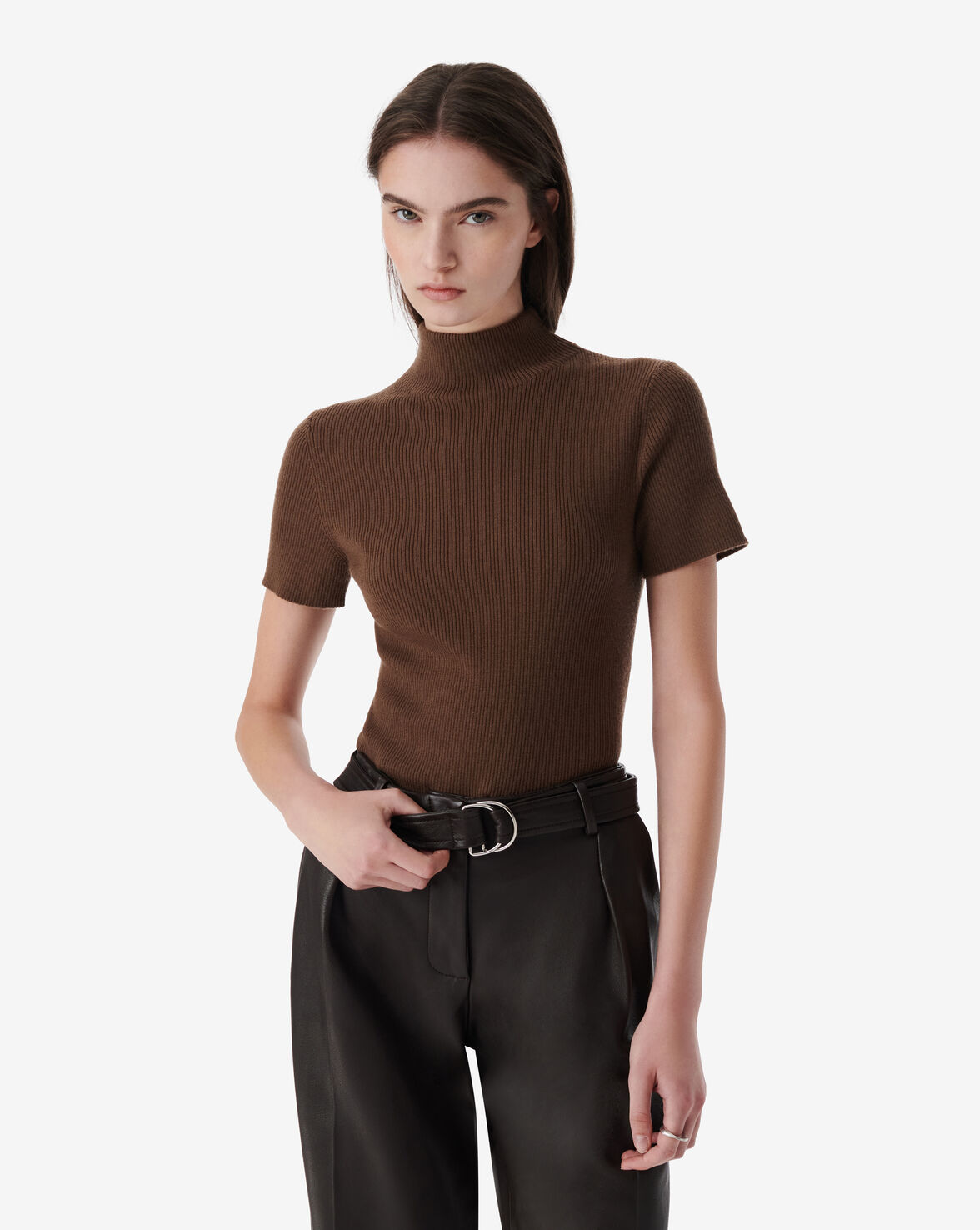 Alec Brown Camel Ribbed Sweater