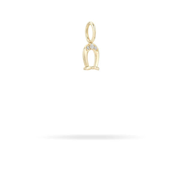 Mini Diamond Horseshoe Charm