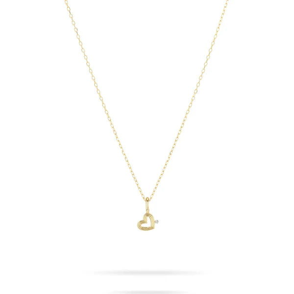 Mini Groovy Diamond Heart Charm