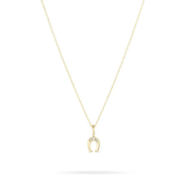 Mini Diamond Horseshoe Charm