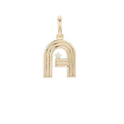 Groovy Diamond Initial Hinged Charm