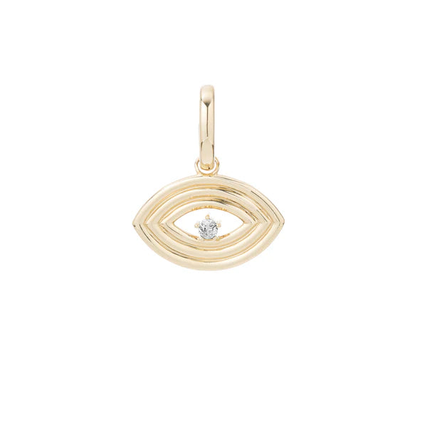 Groovy Diamond Evil Eye Hinged Charm