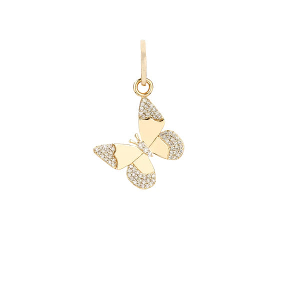 Diamond Butterfly Hinged Charm