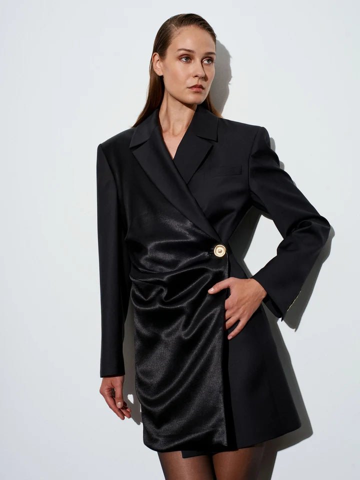 ACARIA STUDIO- Berry Blazer Dress - Black - Edit by Elaine Turner