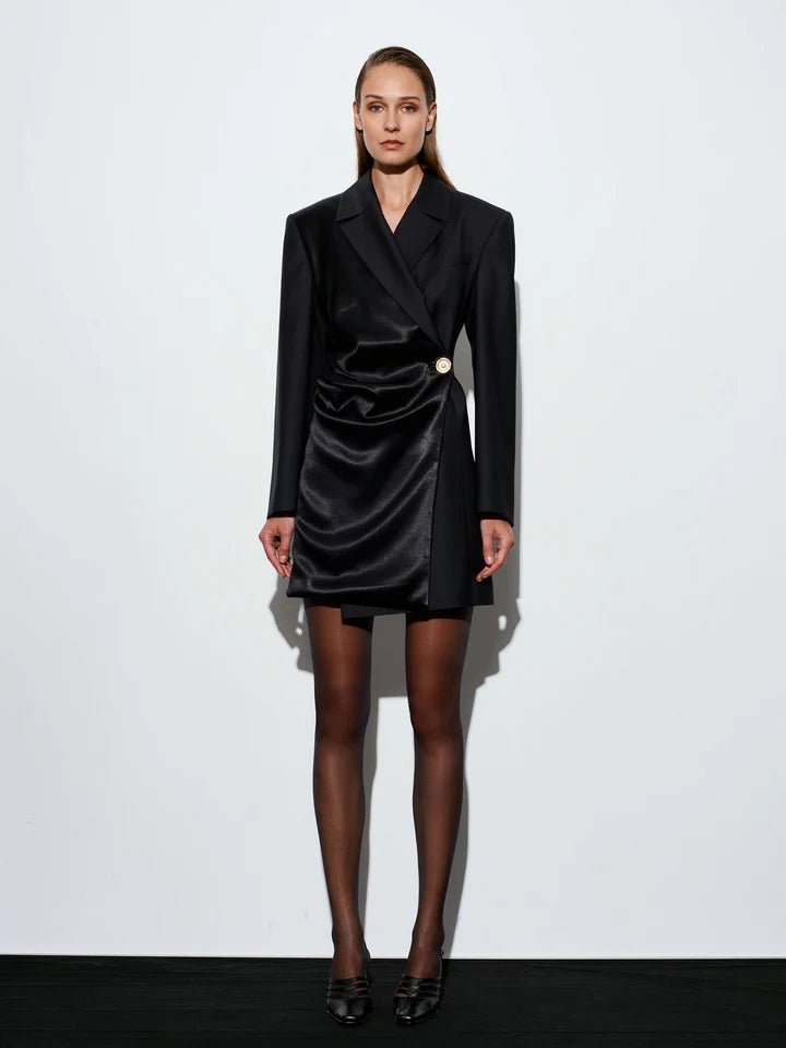 ACARIA STUDIO- Berry Blazer Dress - Black - Edit by Elaine Turner