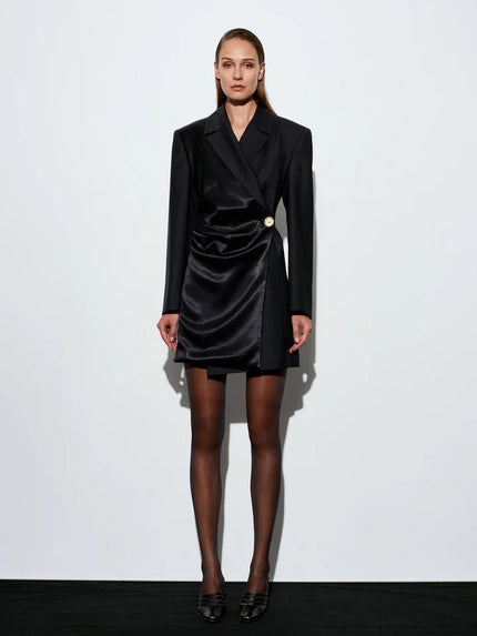 ACARIA STUDIO- Berry Blazer Dress - Black - Edit by Elaine Turner