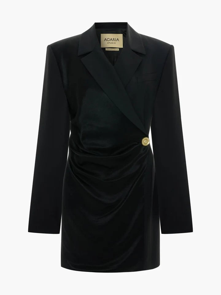 ACARIA STUDIO- Berry Blazer Dress - Black - Edit by Elaine Turner