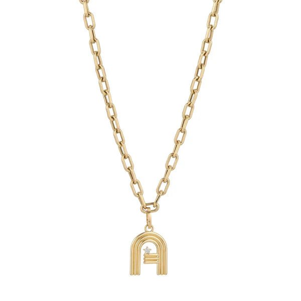 Adina Reyter- Groovy Diamond Initial Hinged Charm - Edit by Elaine Turner