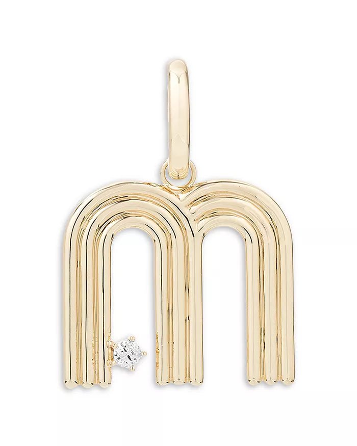Adina Reyter- Groovy Diamond Initial Hinged Charm - Edit by Elaine Turner